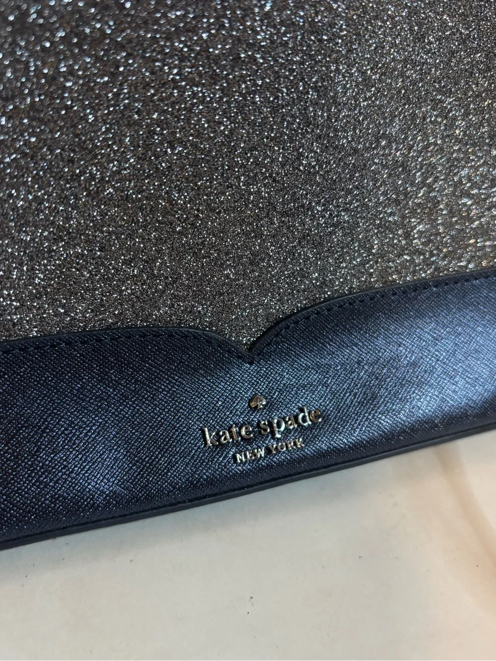 kate spade Navy Glitter and Leather Crossbody
